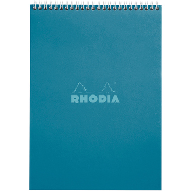 RHODIA Bloc à spirales Couleurs A4 118418C vert, carreaux 80 feuilles