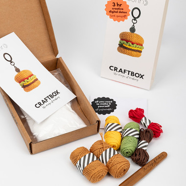 SUNRI Kit de crochet Porte-clés DIY600 Hamburger