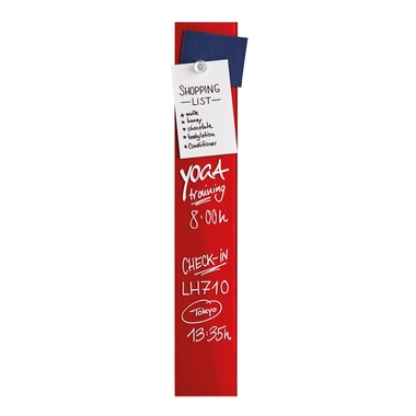 MAGNETOPLAN Design-Glasboard 100x600mm 13400006 rosso, magnetico