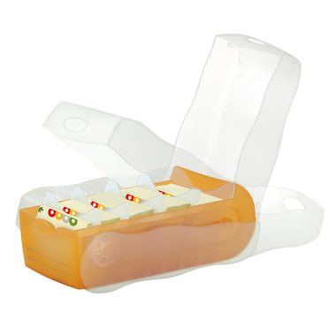 HAN Boîte fichier Croco A7 997-613 orange 12.1x8.5x24.6cm