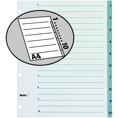 BIELLA Register PP A4+ 47841000U grau 1-10