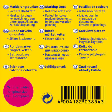 AVERY ZWECKFORM Marcatori 19mm 3854 magenta 250 pezzi