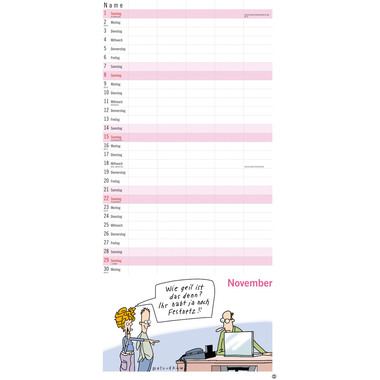 HEYE Pianificatore Butschkow 2026 1588+26 1M/1P TE 5 colonne 21x45cm