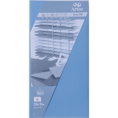 ARTOZ Enveloppes 1001 C6/5 107294184 100g, bleu marie 5 pcs.