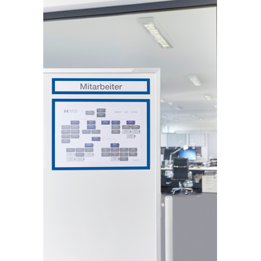 MAGNETOPLAN Magnetrahmen magnetofix 1131803 blau, Topsign 319x52mm 5 Stk.