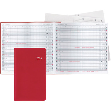 BIELLA Agenda Berlin 2026 851561470026U 6M/2P rossovino ML 8.7x15.3cm