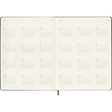 MOLESKINE Agenda Smart Weekly Pro 2026 SMDHB12PRO4Y26 1S/2P nero HC 19x25cm