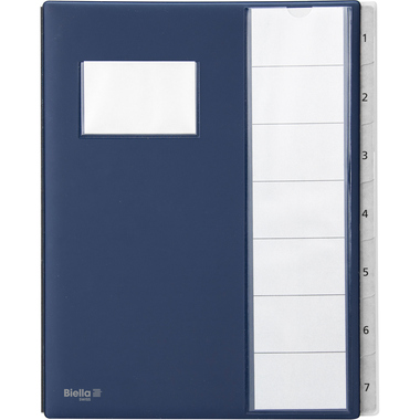 BIELLA Cartella a scomparti Pronto A4 32040707U blu scuro 7 scomparti