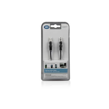 Spring cable Jack 3,5 mm Male / Jack 3,5 mm Male Stereo