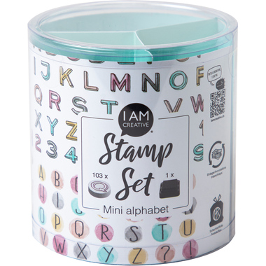 I AM CREATIVE Set de tampons 4093.01 Mini Alphabet 103 pièces