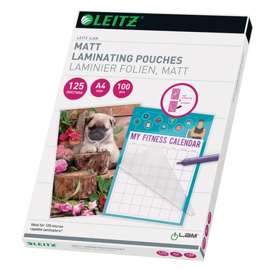 LEITZ Pochettes à plastifier A4 16926 mat, 125my 100 pcs.