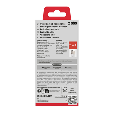 Kabelgebundene Kopfhörer mit USB-C für Smartphones | SBS