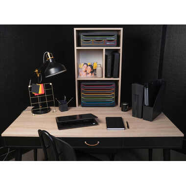 EXACOMPTA Schubladenbox Big-Box Plus 308914D schwarz/Harlekin, 5 Schubl.