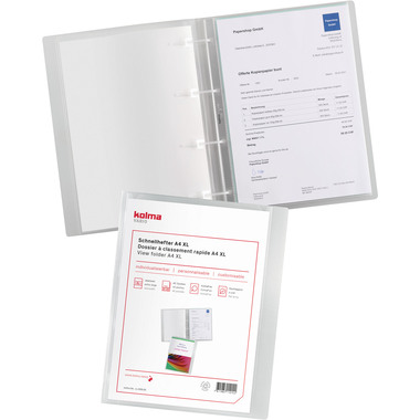 KOLMA Schnellhefter Vario A4 XL 11.009.00 transp.,KolmaFlex 40 Taschen