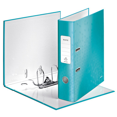 LEITZ Ordner WOW 180° 8cm 10050051 eisblau A4