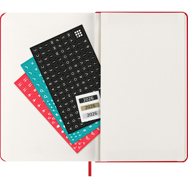 MOLESKINE Agenda Classic Large 2026 DHF212DC3Y26 1T/1S scharlachrot HC 13x21cm