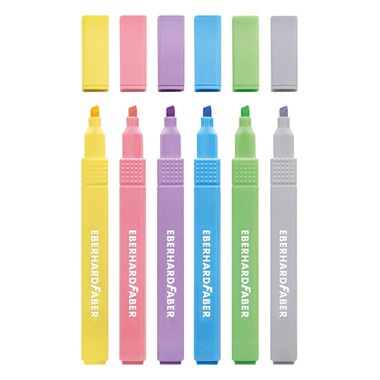 EBERHARD FABER Textmarker Slim 551506 pastell 6 pezzi