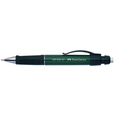 FABER-CASTELL Druckbleistift GRIP PLUS 0.7mm 130700 metallic-grün, Radierer