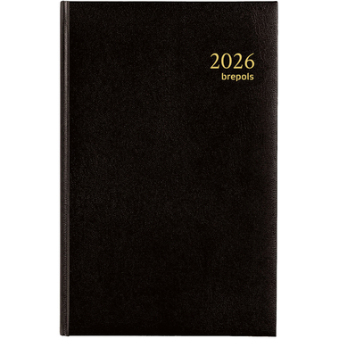 BREPOLS Agenda Saturnus Lima Ku. 2026 0.216.1256 1J/1P noir 13.5x21cm
