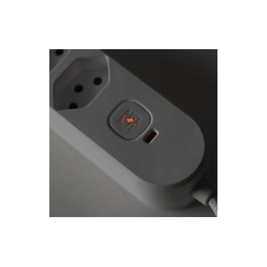 STEFFEN Power Strip IQ 3 x T13, USB-A+C, Anthracite, 3 m Cable