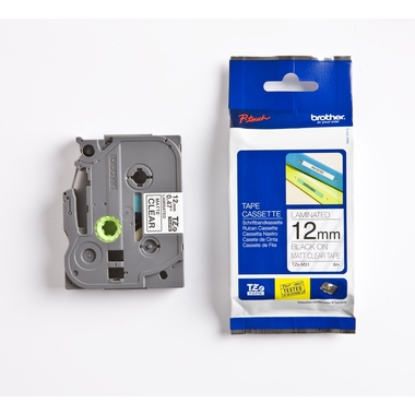 PTOUCH Band, lam. schwarz/klar-matt TZe-M31 PT-300 12 mm
