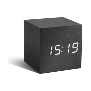 Gingko Digital Alarm Clock Cube Black
