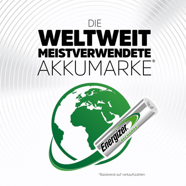 Energizer NiMH Akku Extreme (AAA) 800 mAh, 4 pz Confezione da 4 batterie ricaricabili AAA Energizer Recharge Extreme, precaricate