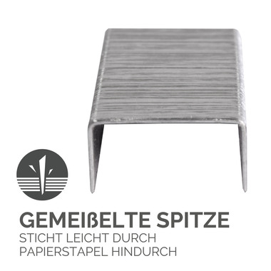 FELLOWES Agrafes 26/6 mm 5117601 demi-bande 5000 pcs