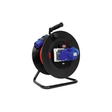STEFFEN Cable Reel GR1 40 m CEE16/3 + T23, Black