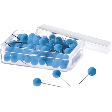 MAGNETOPLAN Pinwand-Nadeln 111165003 blau, 6x19mm 100 Stück