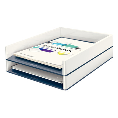 LEITZ Briefablage WOW DuoColour A4 5361-10-01 weiss/grau