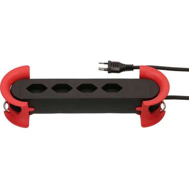 Max Hauri Bloc multiprises Construct Line 4x T13, rouge/noir