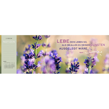 ARS EDITION Calendario da tavolo 2026 13570 Einatmen DE 29.7x11.5cm