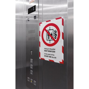 MAGNETOPLAN Cornice calamita magnetofix A3 1131346 SAFETY, rosso/bianco 5 pezzi