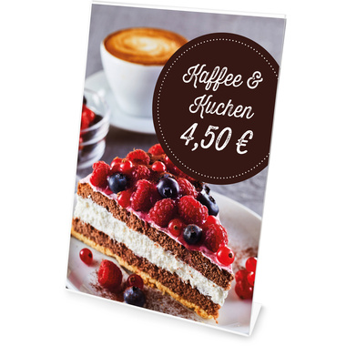 DEFLECTO Tischaufsteller Classic Image 480601 A9, hoch, schräg