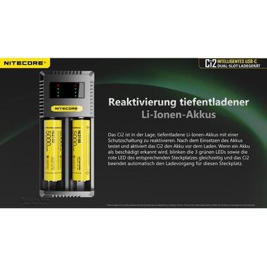 Nitecore Chargeur Ci2 USB-C