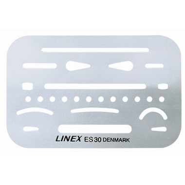 LINEX Radierschablone 247100L mit 26 Öffnungen