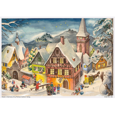 SELLMER Adventskalender 800 865 Verschneites Dorf
