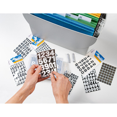 HERMA Film PVC 10mm 4158 black, A-Z