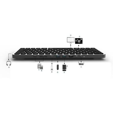 Tastiera wireless Rapoo UCK-6001 Nero