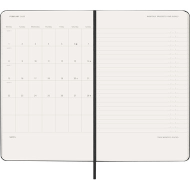 MOLESKINE Agenda Pro Large 2027 DHB12PRO3Y27 1S/2P nero HC 13x21cm