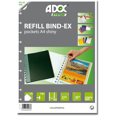 ADOC Ersatztaschen A4 5811.000 transp. glanz 10 Stück