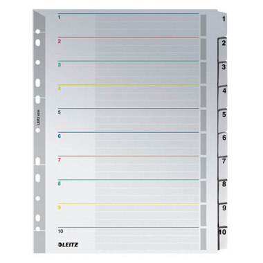 LEITZ Répertoire en carton A4+ 43310000 blanc 1-10