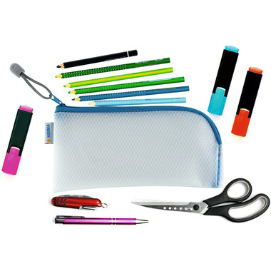 HERMA Reissverschlusstasche A6 20003 blau, 23x11cm