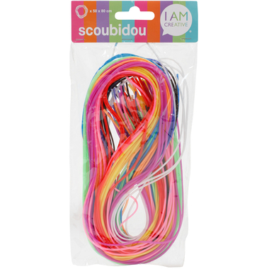 I AM CREATIVE Scoubidou Buntmix 2130.02 80cm, 50 Stück