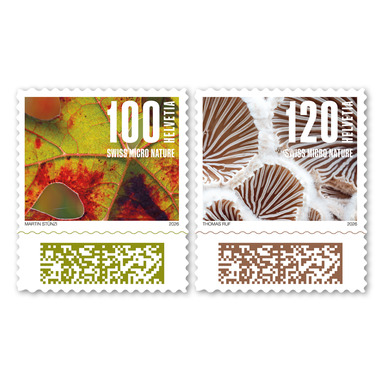 Briefmarken-Serie «Naturmuster» Serie (2 Marken, Taxwert CHF 2.20), selbstklebend, ungestempelt