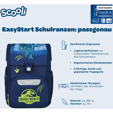 SCOOLI Set Cartable EasyStart JUSU8256 Jurassic World
