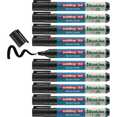 EDDING Flipchart Marker 32 1-5mm 32-1 schwarz, Eco Line
