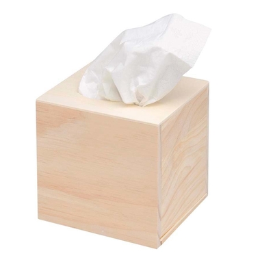 GLOREX Boîte mouchoirs 14x12.5x13.5cm 61682150 Bois