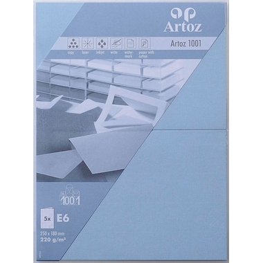 ARTOZ Karten 1001 E6 107372264 220g, pastellblau 5 Blatt